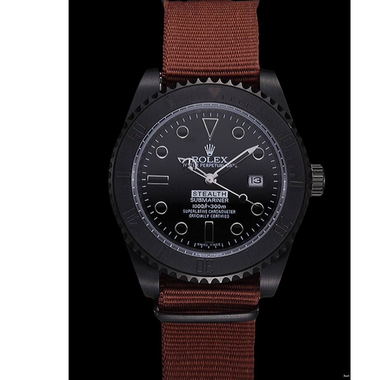 AAA Replica Watches 621997 Submariner Stealth Rolex Brown 0727